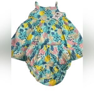 Colorful Floral Diaper Cover Set